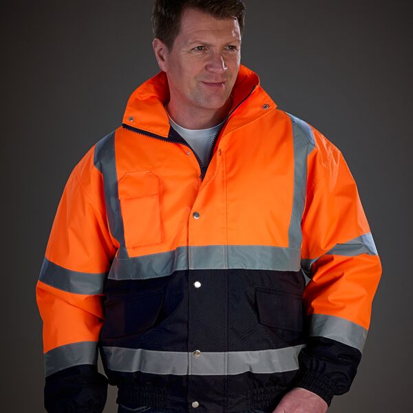 Yoko Hi-Vis Two Tone Bomber Jacket Thumbnail